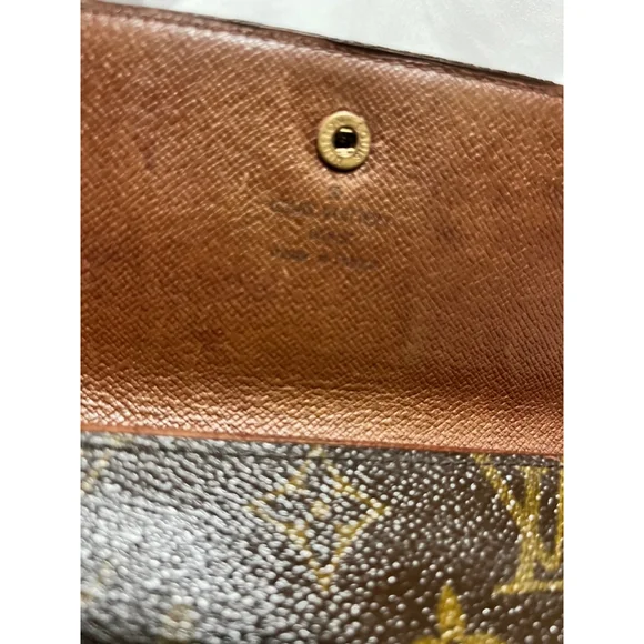 Authentic Women's Louis-Vuitton Monogram Portefeuille-IBrown Wallet One Size - Picture 3 of 13